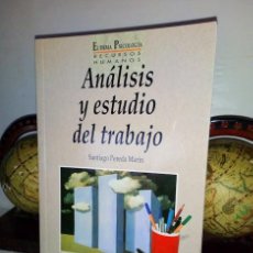 Libros de segunda mano: ANÁLISIS Y ESTUDIO DEL TRABAJO - SANTIAGO PEREDA MARÍN - EUDEMA PSICOLOGÍA 1ª EDICION 1993. Lote 341260143