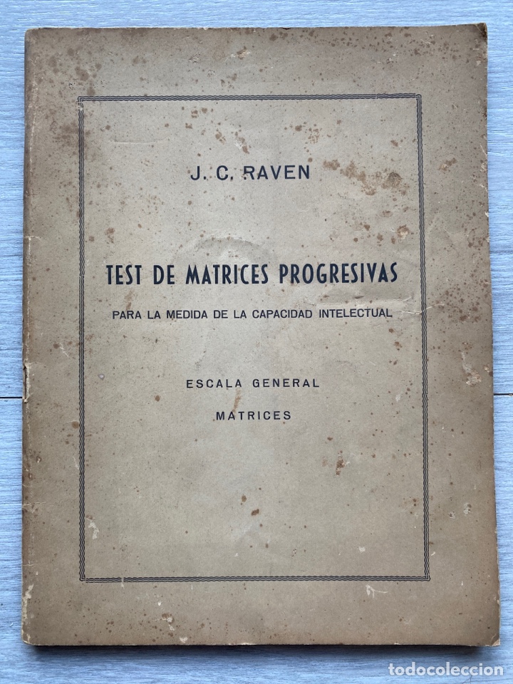 Libros de segunda mano: TEST DE MATRICES PROGRESIVAS P&Aacute;RA LA MEDIDA DE CAPACIDAD INTELECTUAL / Raven - Foto 2