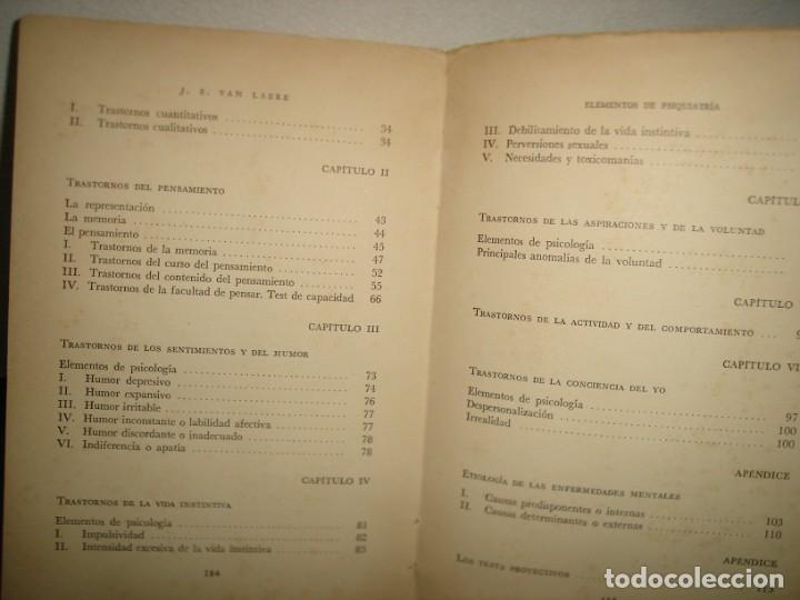 Libros de segunda mano: 10- ELEMENTOS DE PSIQUIATR&Iacute;A - J. E. VAN LAERE - Foto 5