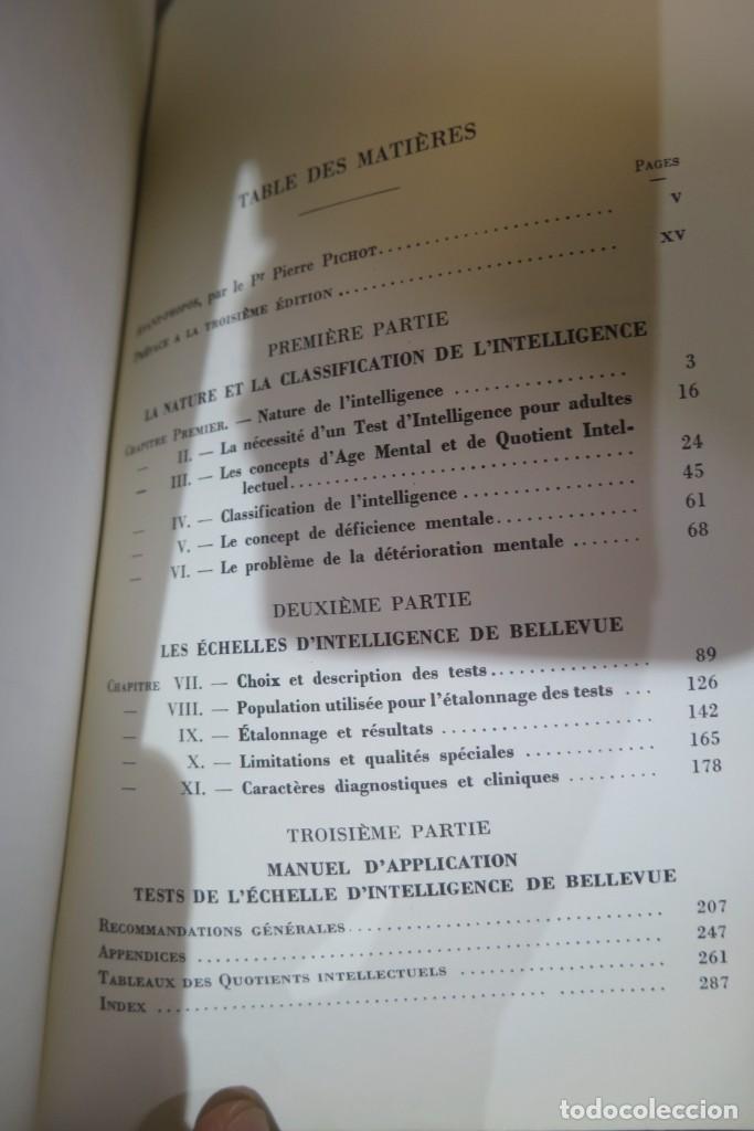Libros de segunda mano: La mesure de l&acute;intelligence de l&acute;adulte. WECHSLER DAVID - Foto 2