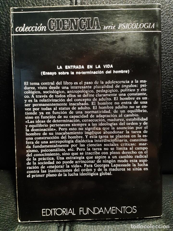 Libros de segunda mano: LA ENTRADA EN LA VIDA - EL ENIGMA DE LA PUBERTAD - LIBRO - GEORGES LAPASSADE - Foto 2