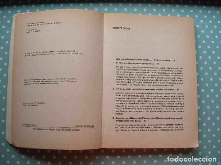 Libros de segunda mano: LA MAGIA DEL PODER PSICOT&Oacute;NICO / ROBERT B. STONE / PSICOLOG&Iacute;A - Foto 2