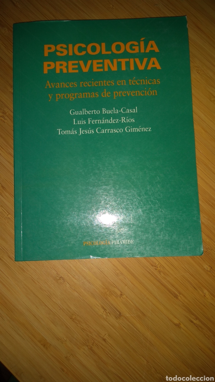 Gebrauchte B&uuml;cher: Psicologia preventiva - Buela-Casal, L. Fernandez-Rios y T.J. Carrasco Gimenez
