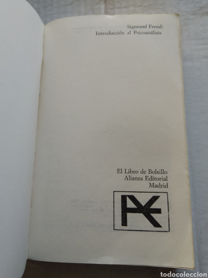 Libros de segunda mano: INTRODUCCI&Oacute;N AL PSICOANALISIS/SIGMUND FREUD - Foto 2