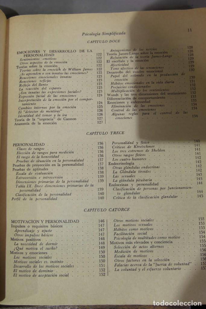 Libros de segunda mano: PSICOLOGIA SIMPLIFICADA. SPERLING - Foto 6