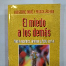 Libros de segunda mano: EL MIEDO A LOS DEMÁS. MIEDO ESCÉNICO, TIMIDEZ Y FOBIA SOCIAL - CHRISTOPHE ANDRÉ / PATRICK LÉGERON. Lote 360547650