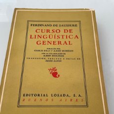 Libros de segunda mano: CURSO DE LINGÜÍSTICA GENERAL. FERDINAND DE SAUSSURE. EDITORIAL LOSADA 1972.. Lote 363205615