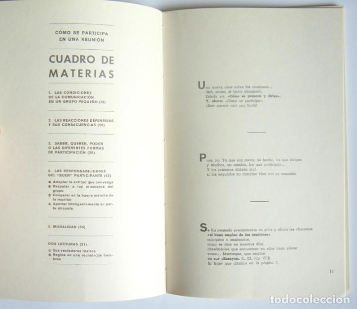 Libros de segunda mano: COMO SE PARTICIPA EN UNA REUNION - ANDRE CONQUET - Foto 2