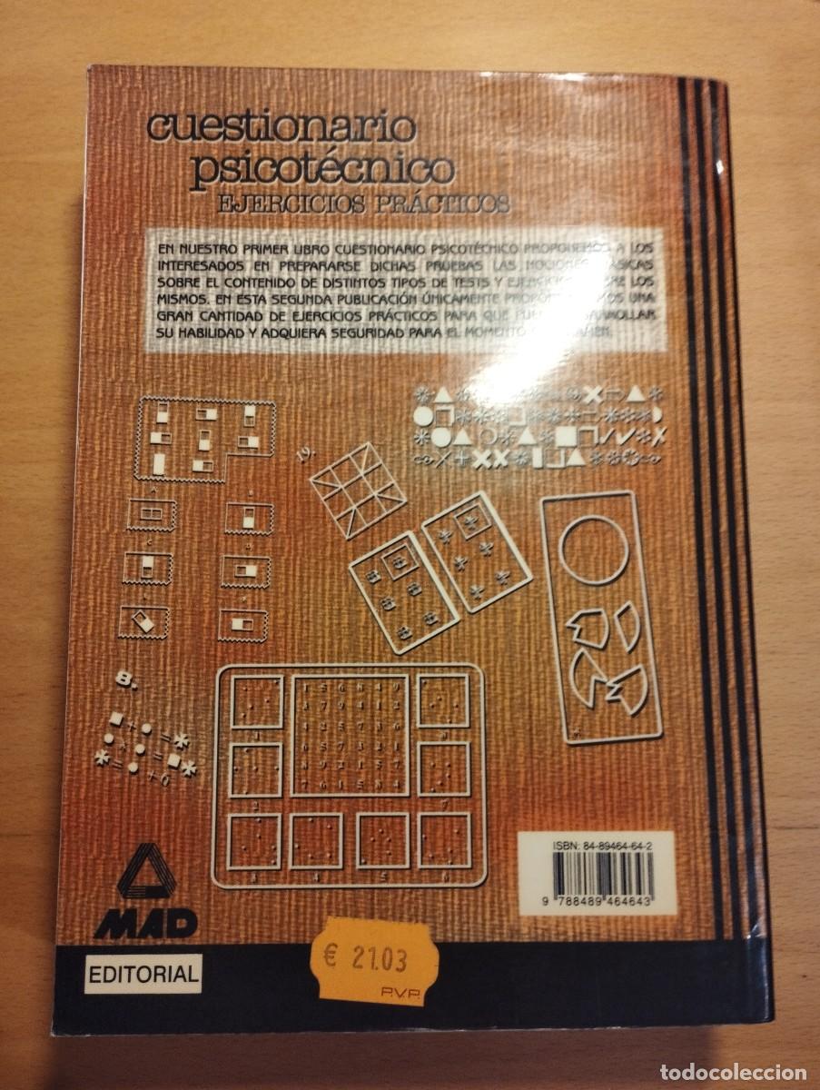 Libros de segunda mano: CUESTIONARIO PSICOT&Eacute;CNICO. EJERCICIOS PR&Aacute;CTICOS (MAD EDITORIAL) - Foto 5