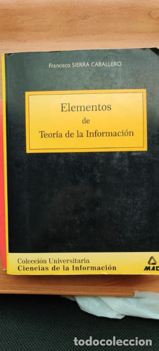Libros de segunda mano: ELEMENTOS DE TEORIA DE LA INFORMACION - Foto 1