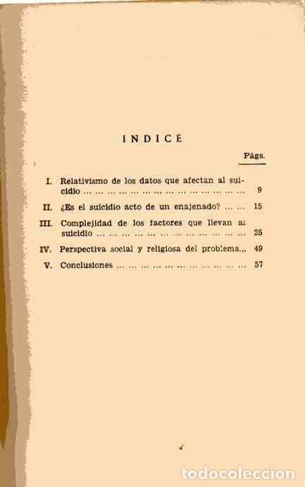 Libros de segunda mano: EL SUICIDIO - MARINO BARBERO - Foto 2