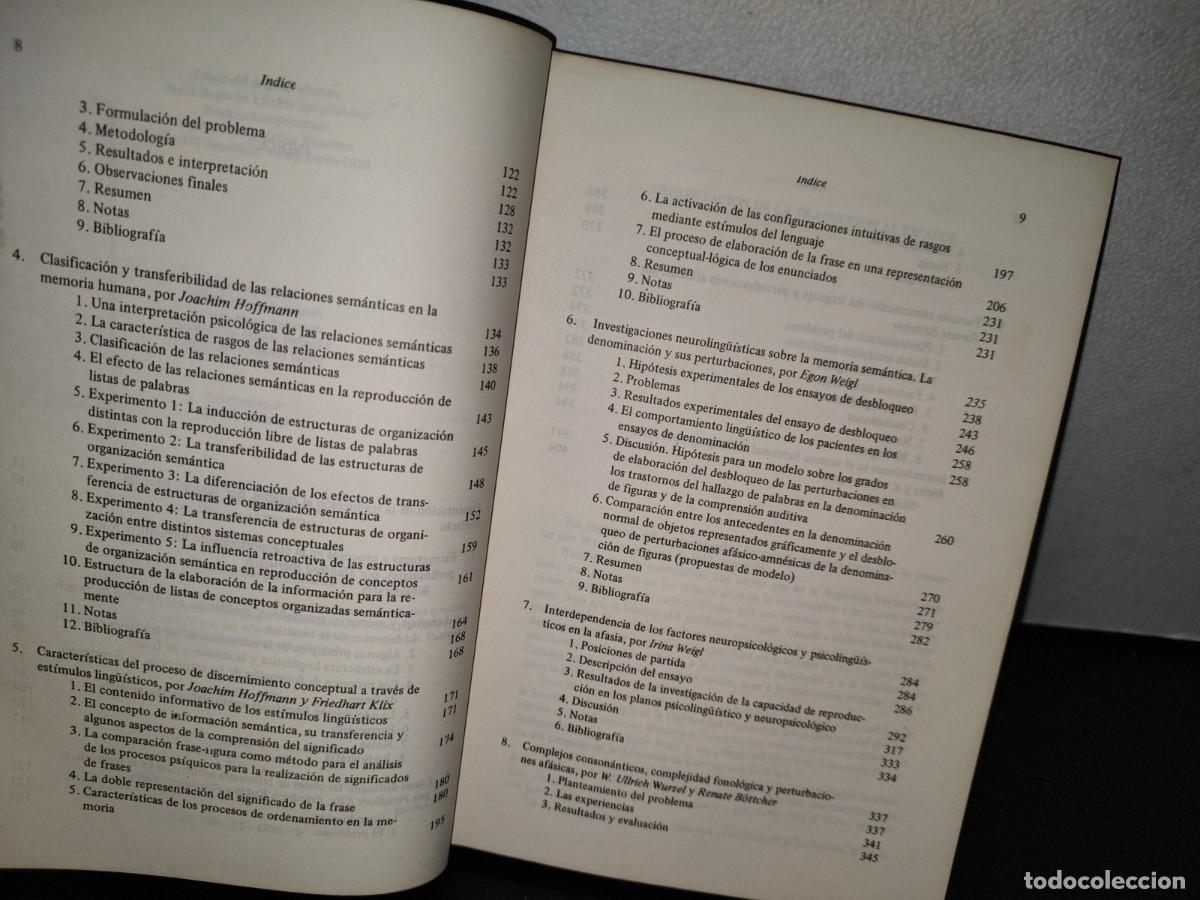 Libros de segunda mano: 55- EFECTOS PSICOL&Oacute;GICOS DE LOS COMPONENTES ESTRUCTURALES DEL LENGUAJE - M. BIERWISCH - Foto 6