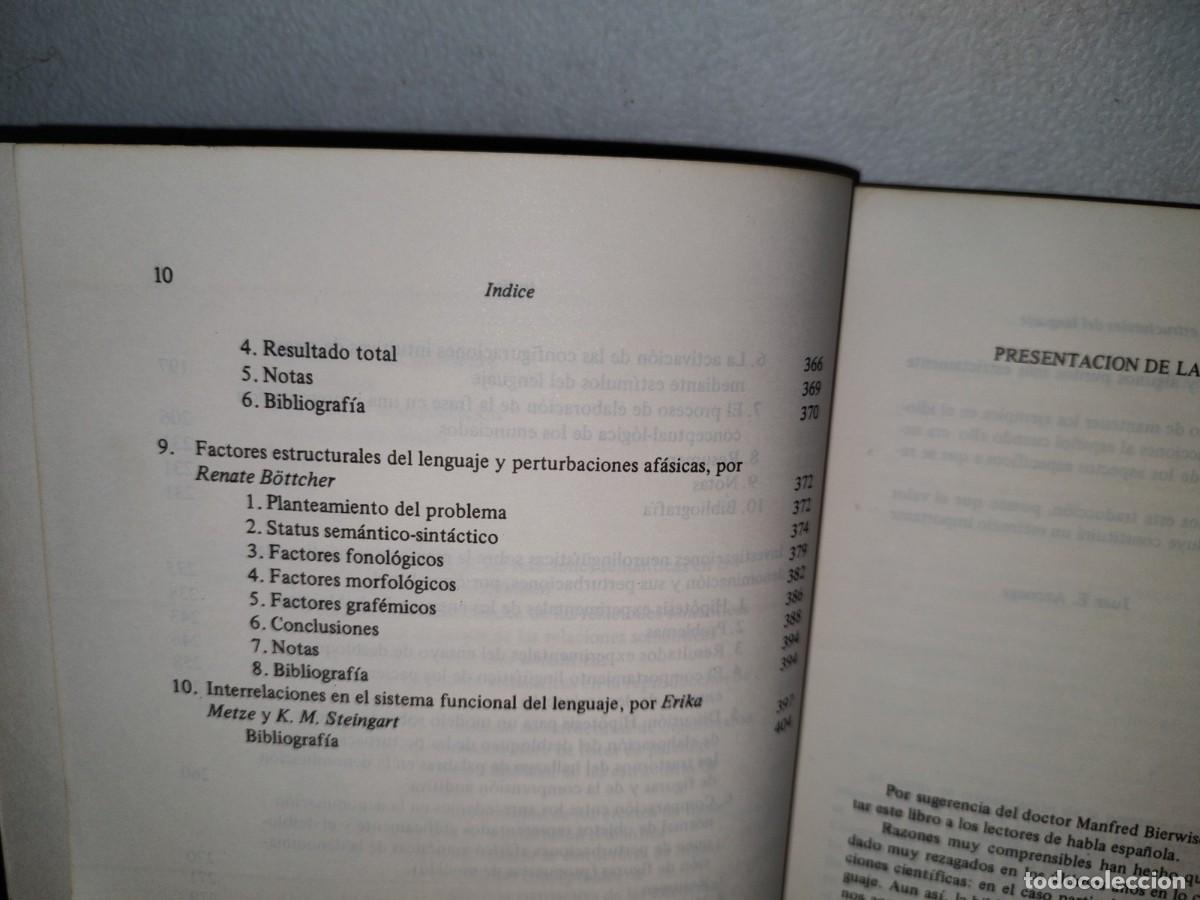 Libros de segunda mano: 55- EFECTOS PSICOL&Oacute;GICOS DE LOS COMPONENTES ESTRUCTURALES DEL LENGUAJE - M. BIERWISCH - Foto 7