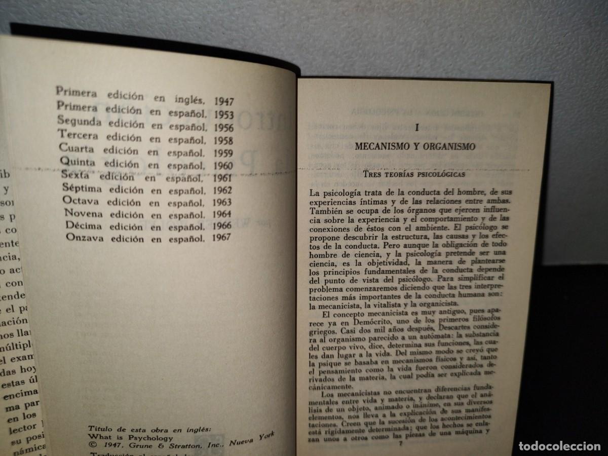 Libros de segunda mano: 55- INTRODUCCI&Oacute;N A LA PSICOLOG&Iacute;A - WERNER WOLFF - Foto 4