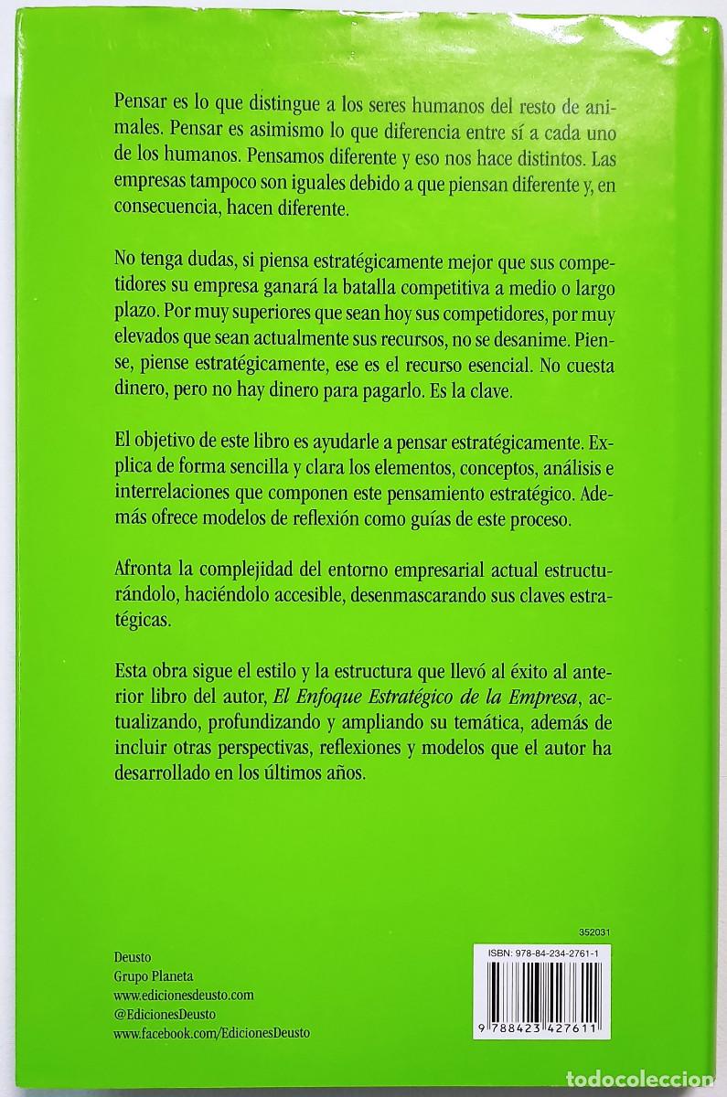 Libros de segunda mano: PENSAR ESTRAT&Eacute;GICAMENTE. XAVIER GIMBERT. COMO NUEVO!!! - Foto 2