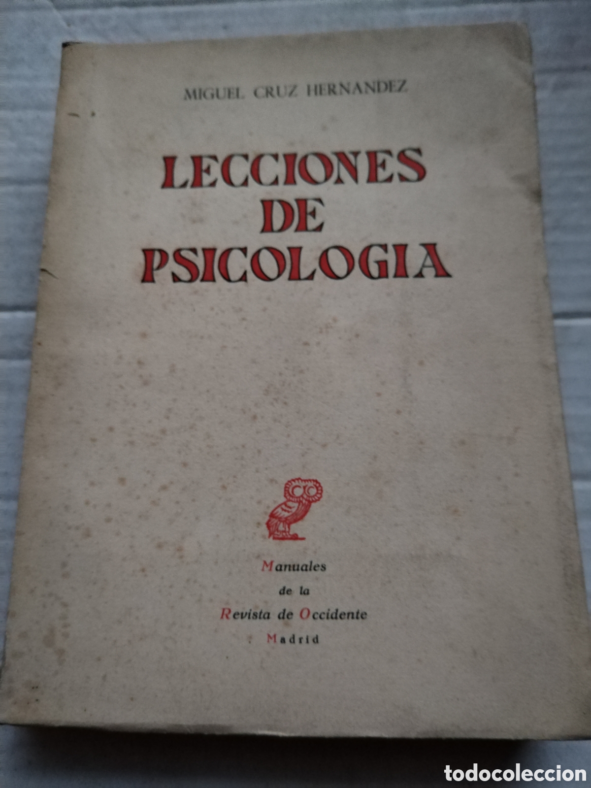 Second hand books: LECCIONES DE PSICOLOGIA/REVISTA DE OCCIDENTE