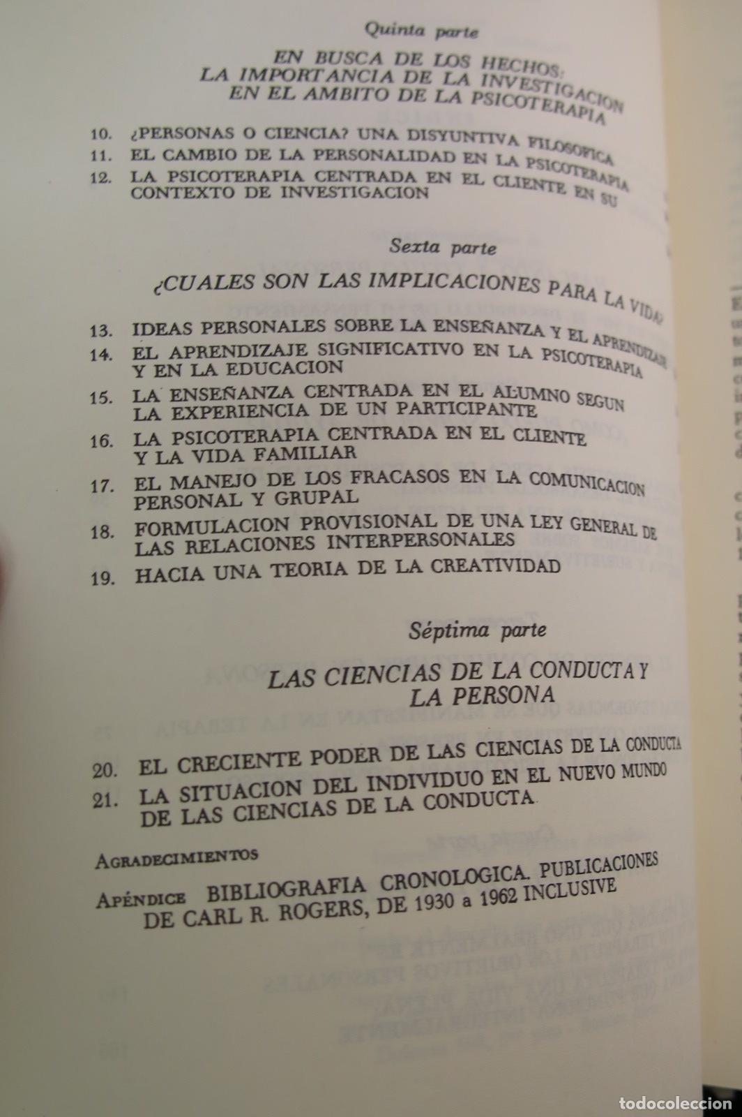 Libros de segunda mano: El proceso de convertirse en persona. Rogers - Foto 3