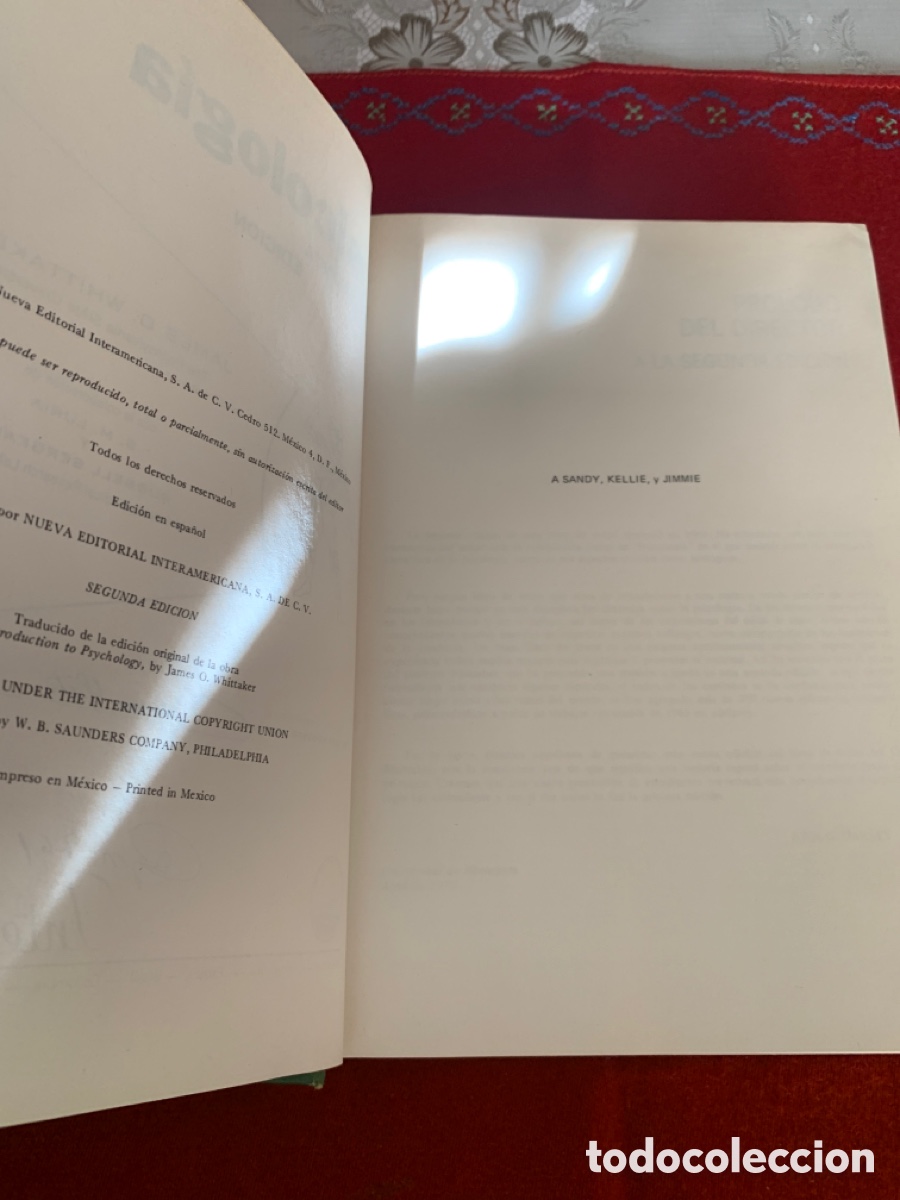 Libros de segunda mano: Psicolog&iacute;a. James O. Whittaker. - Foto 6