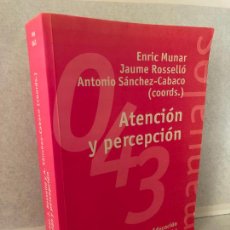 Libros de segunda mano: ATENCION Y PERCEPCION - V.V.A.A. - ALIANZA - ESCASO