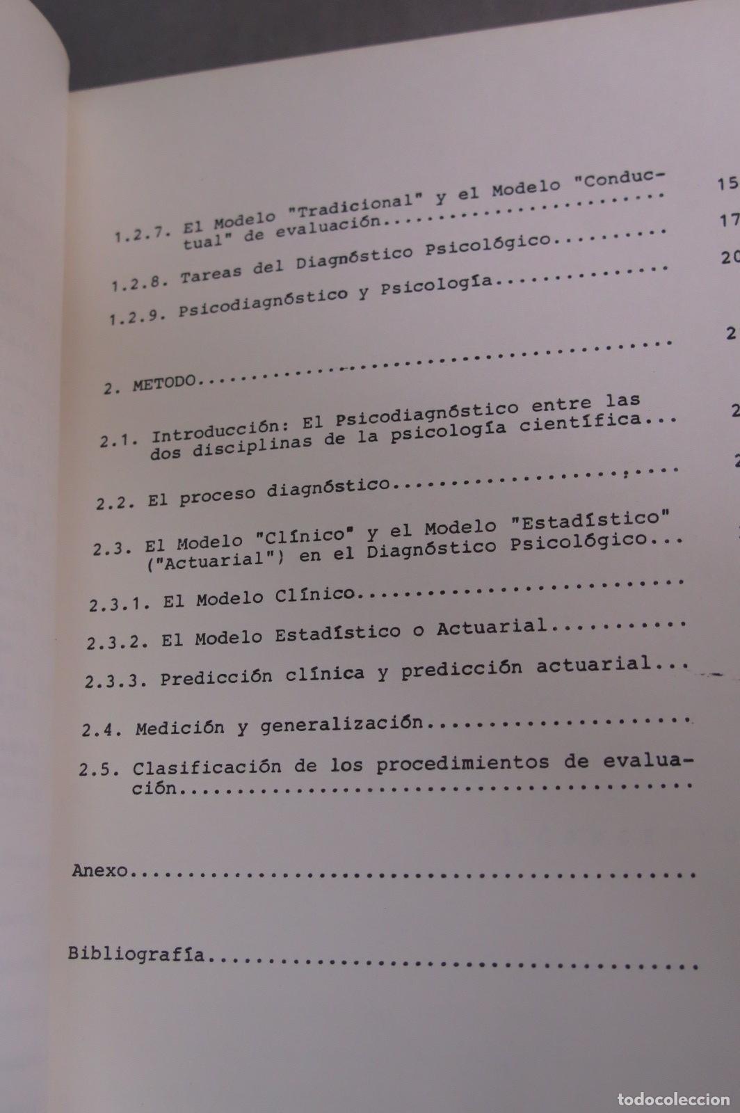 Libros de segunda mano: INTRODUCCION AL PSICODIAGNOSTICO. SILVA - Foto 3