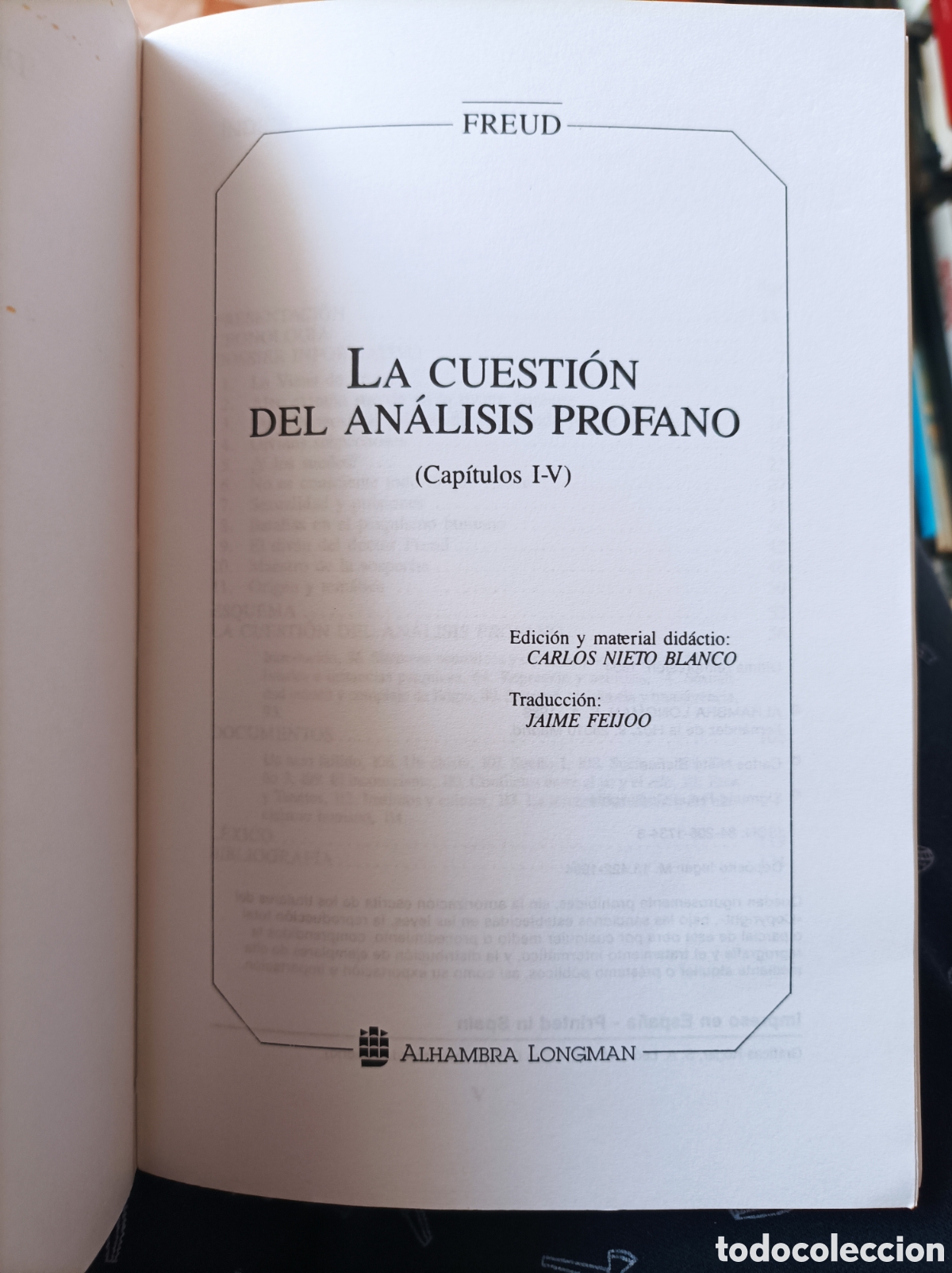 Libros de segunda mano: Freud -la cuesti&oacute;n del an&aacute;lisis profano - Foto 3
