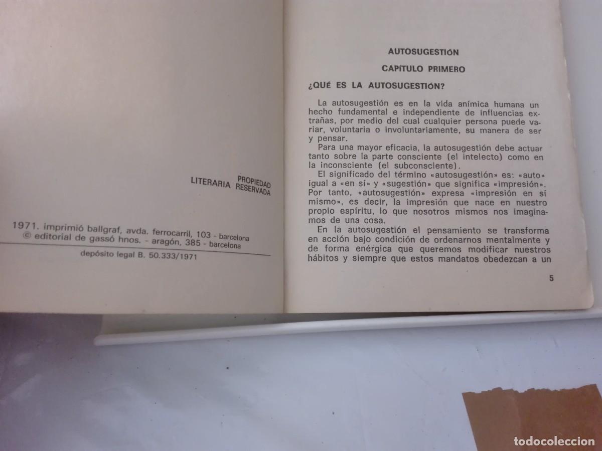Libros de segunda mano: AUTOSUGESTI&Oacute;N KARL SCHUMANN (AUTOAYUDA) - Foto 5