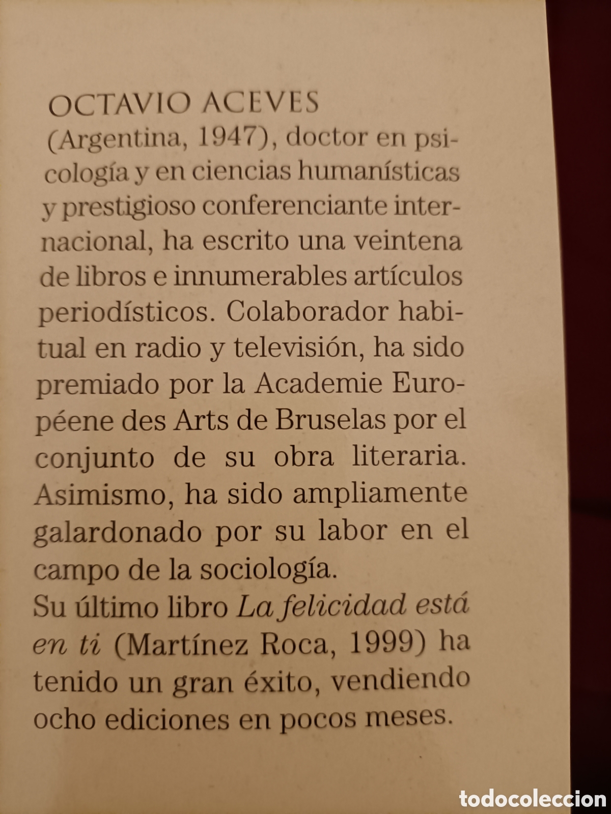 Libros de segunda mano: Saber amar. Octavio Aceves. Mart&iacute;nez Roca. - Foto 3