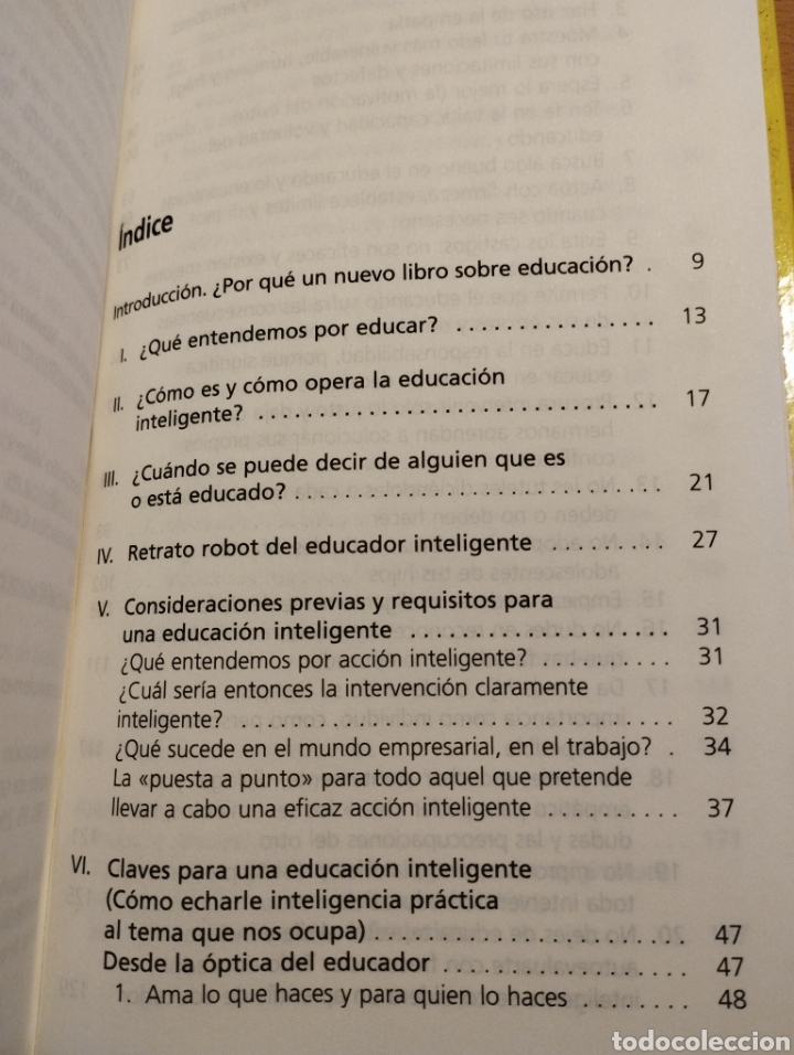Libros de segunda mano: LA EDUCACI&Oacute;N INTELIGENTE (BERNAB&Eacute; TIERNO) - Foto 4