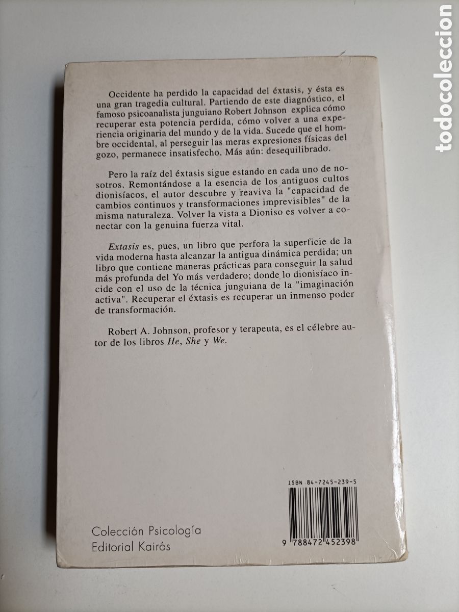 Libros de segunda mano: &Eacute;xtasis. Psicolog&iacute;a del gozo. Robert A Johnson - Foto 6