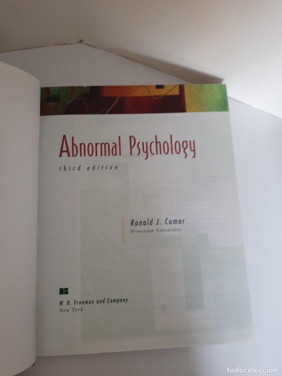 Libros de segunda mano: ABNORMAL PSYCHOLOGY. THIRD EDITION. RONDALD J. COMER. EDITORIAL FREEMAN. CON CD. - Foto 7