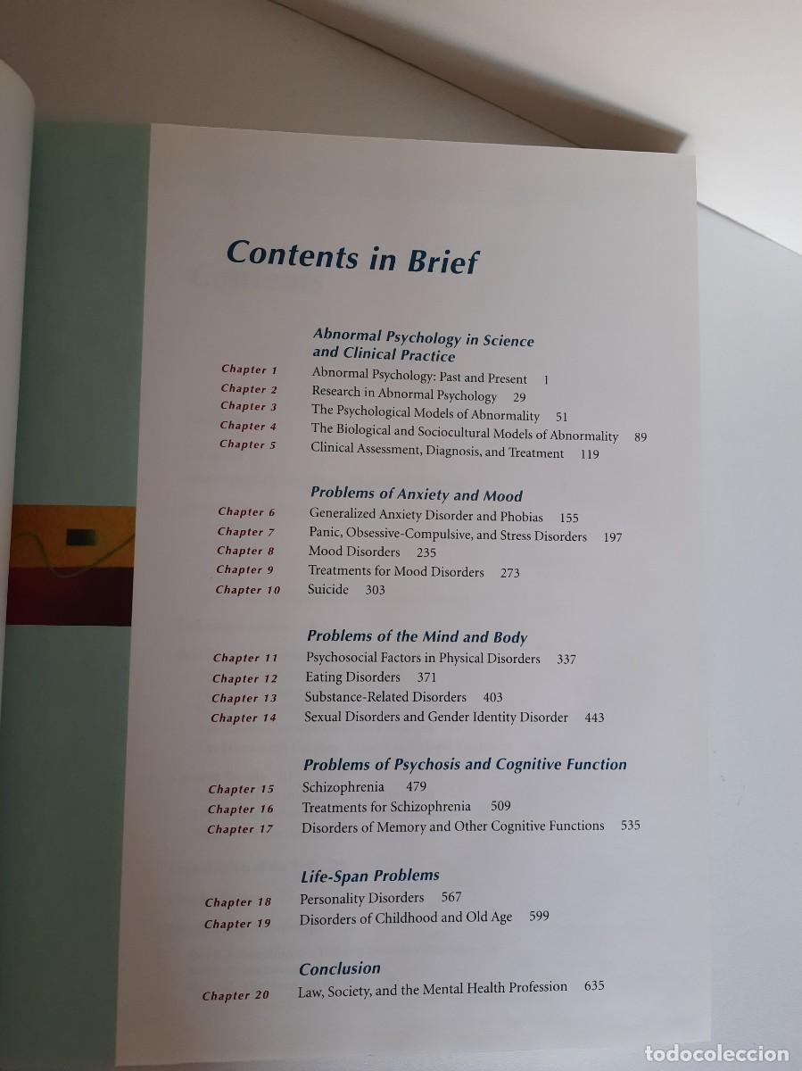 Libros de segunda mano: ABNORMAL PSYCHOLOGY. THIRD EDITION. RONDALD J. COMER. EDITORIAL FREEMAN. CON CD. - Foto 9