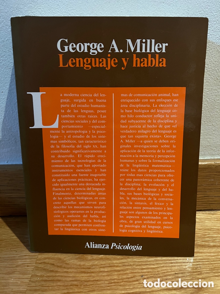 Libros de segunda mano: George A. Miller Lenguaje y habla - Foto 1