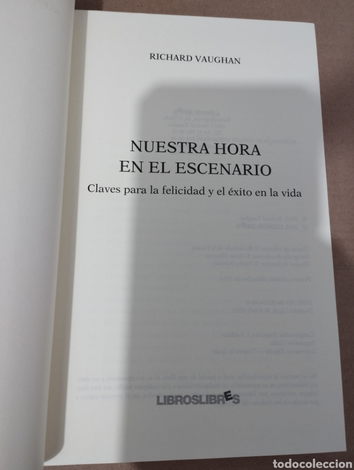 Libros de segunda mano: NUESTRA HORA EN EL ESCENARIO (RICHARD VAUGHAN) - Foto 2
