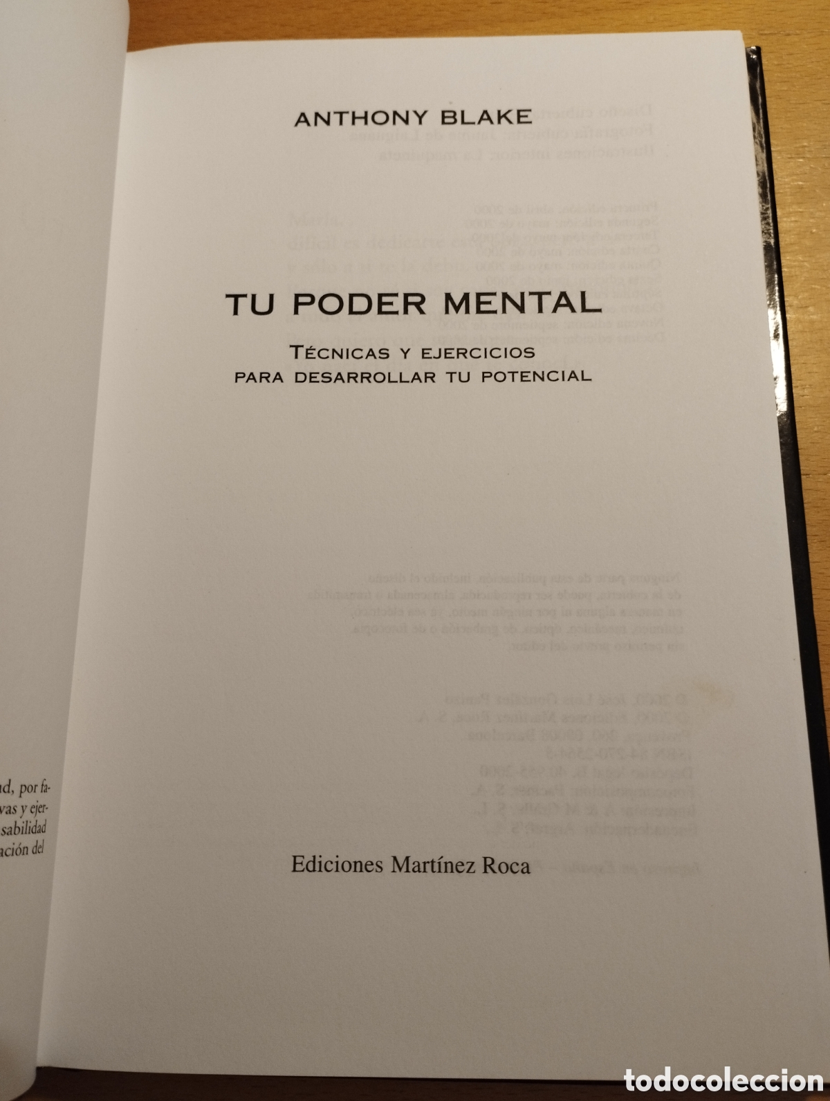 Libros de segunda mano: TU PODER MENTAL. T&Eacute;CNICAS Y EJERCICIOS PARA DESARROLLAR TU POTENCIAL (ANTHONY BLAKE) - Foto 2