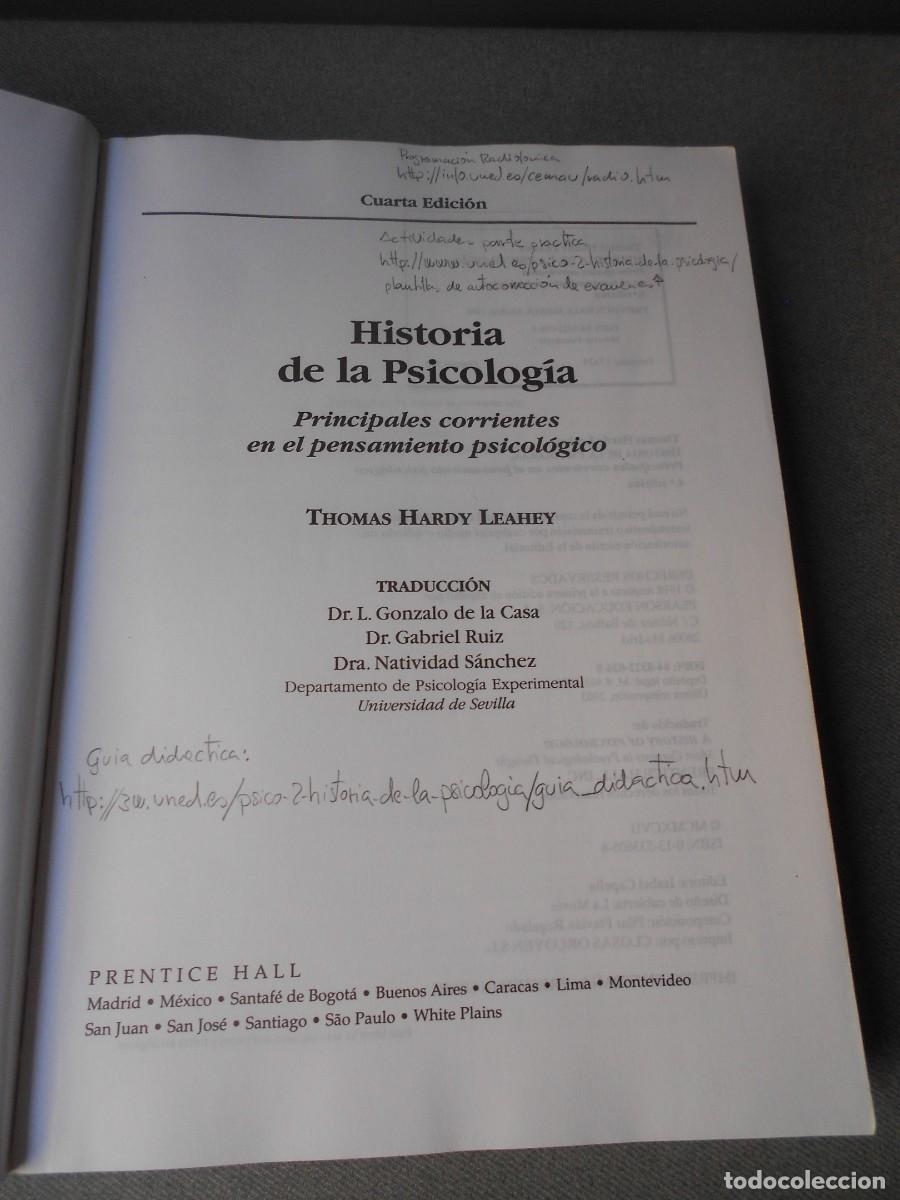 Libros de segunda mano: HISTORIA DE LA PSICOLOGIA - Foto 2