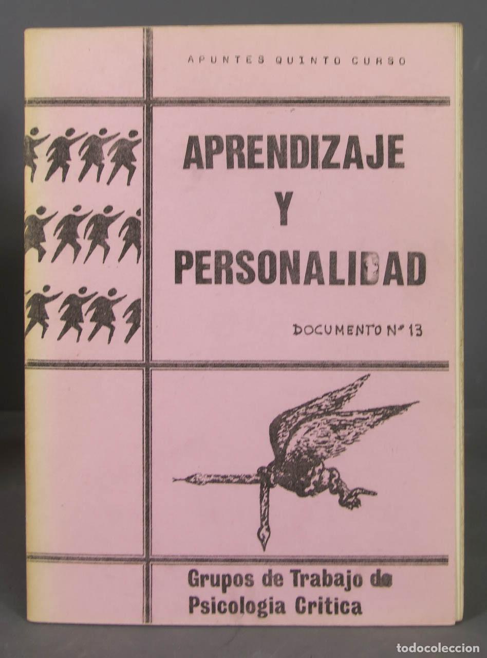 Gebrauchte B&uuml;cher: APRENDIZAJE Y PERSONALIDAD. GRUPOS DE TRABAJO DE PSICOLOGIA CRITICA