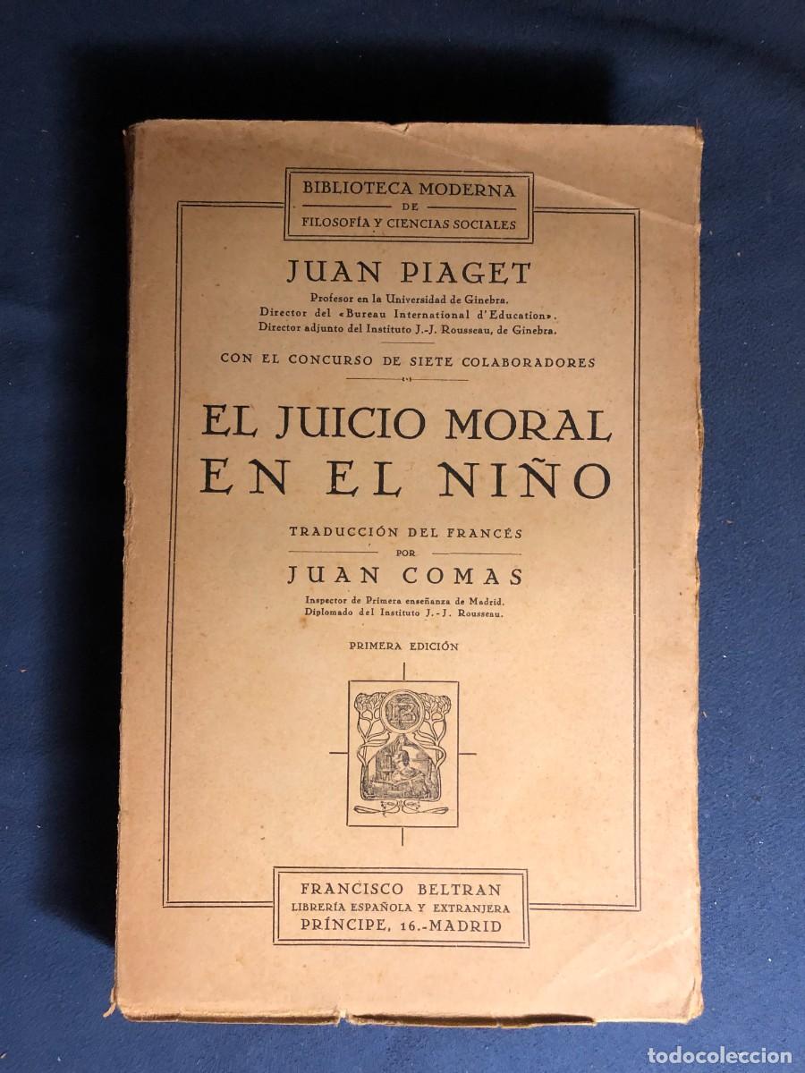 Gebrauchte B&uuml;cher: JUAN PIAGET: - EL JUICIO MORAL EN EL NI&Ntilde;O - (1935)