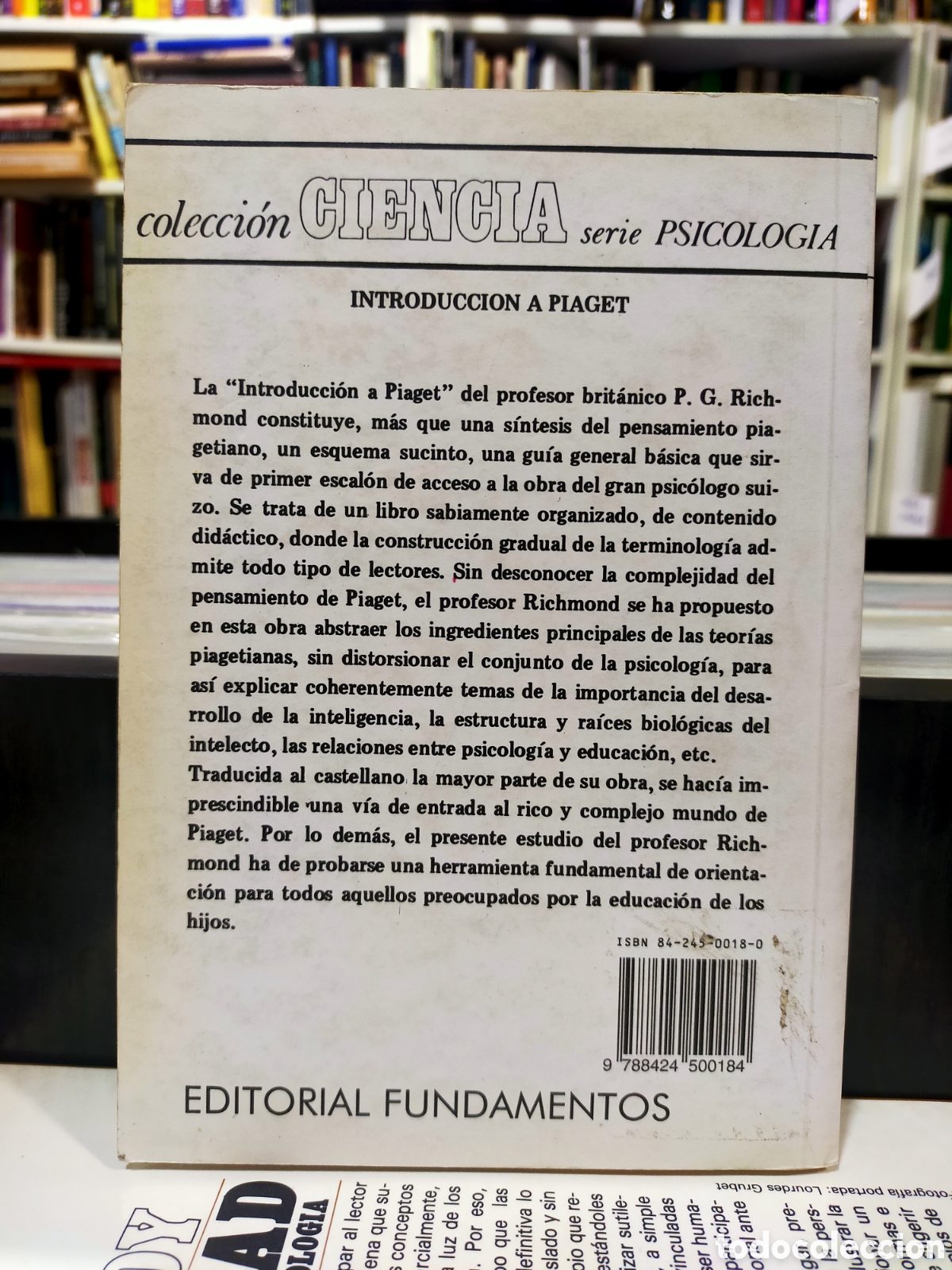 Libros de segunda mano: INTRODUCCI&Oacute;N A PIAGET - P. G. RICHMOND - Foto 2