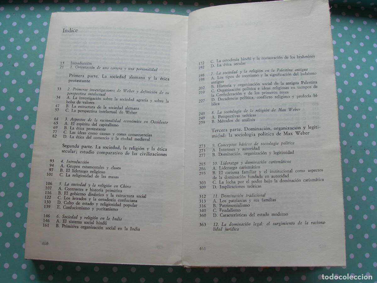 Libros de segunda mano: REINHARD BENDIX / MAX WEBER / PSICOLOG&Iacute;A - Foto 2