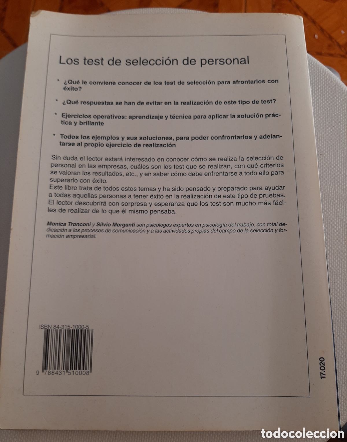 Libros de segunda mano: Los test de selecci&oacute;n personal Vecchi 1997 - Foto 2