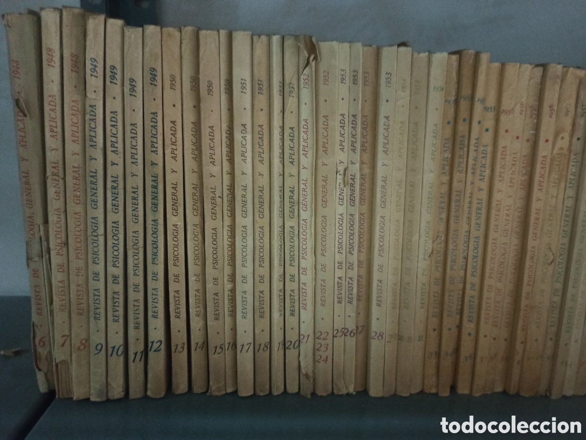 Libros de segunda mano: REVISTA DE PSICOLOG&Iacute;A GENERAL Y APLICADA 223 VOL&Uacute;MENES DE 1948 A 2008