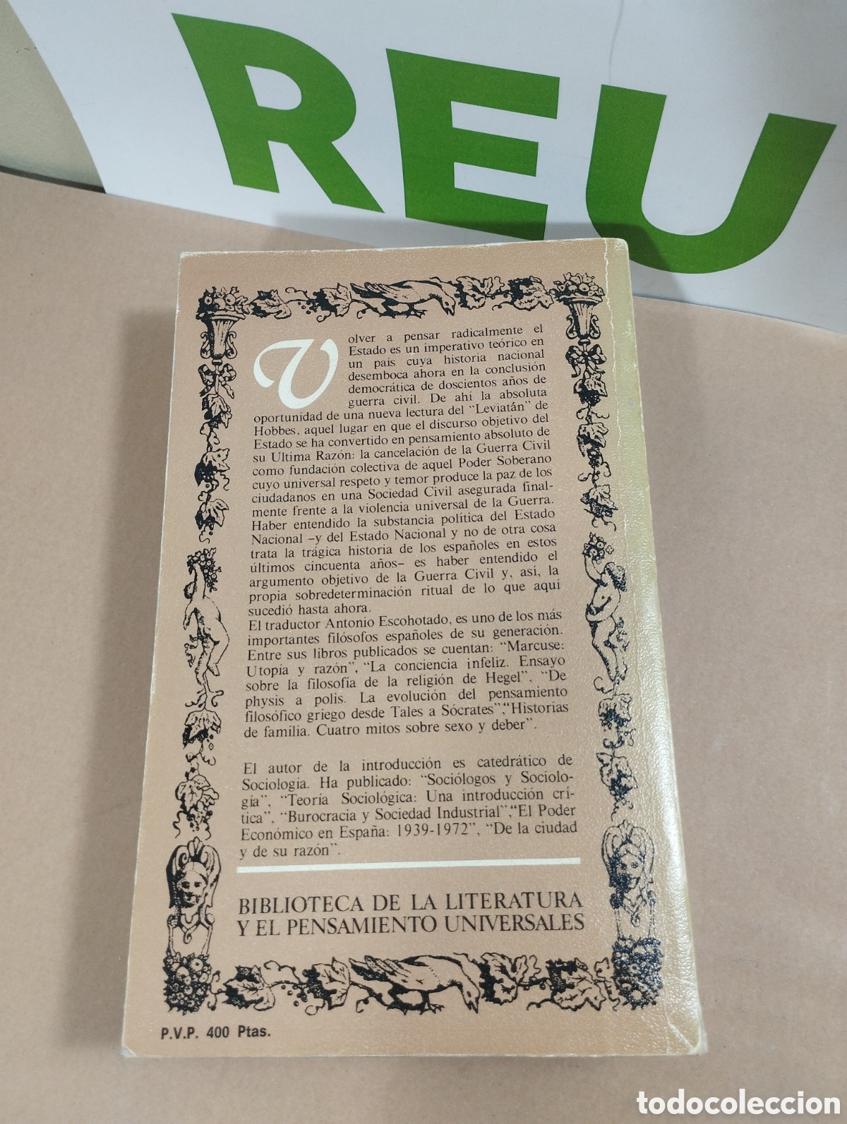 Libros de segunda mano: Leviat&aacute;n. Thomas Hobbes. Editora nacional - Foto 2