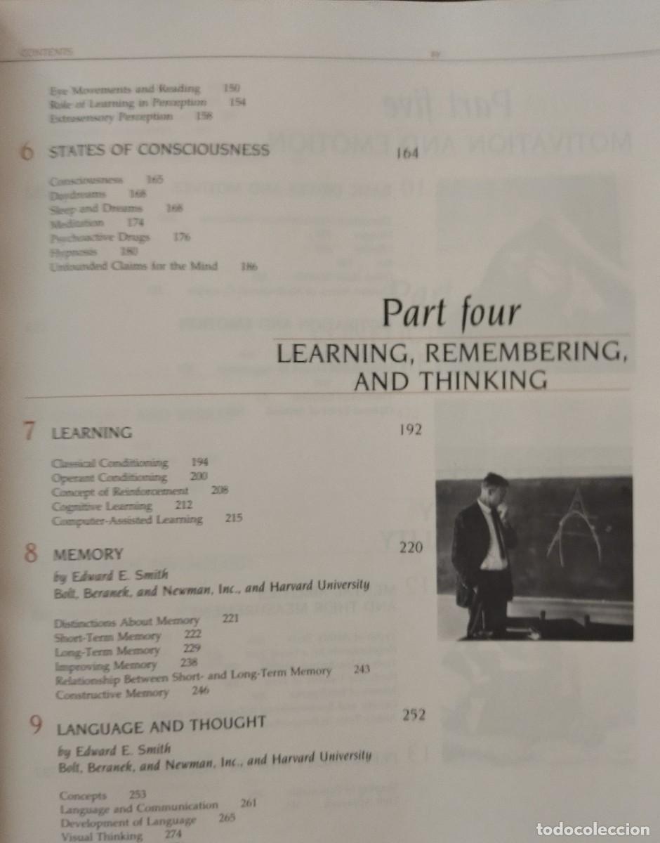 Libros de segunda mano: INTRODUCTION TO PSYCHOLOGY - EIGHT EDITION / ATKINSON - - Foto 10