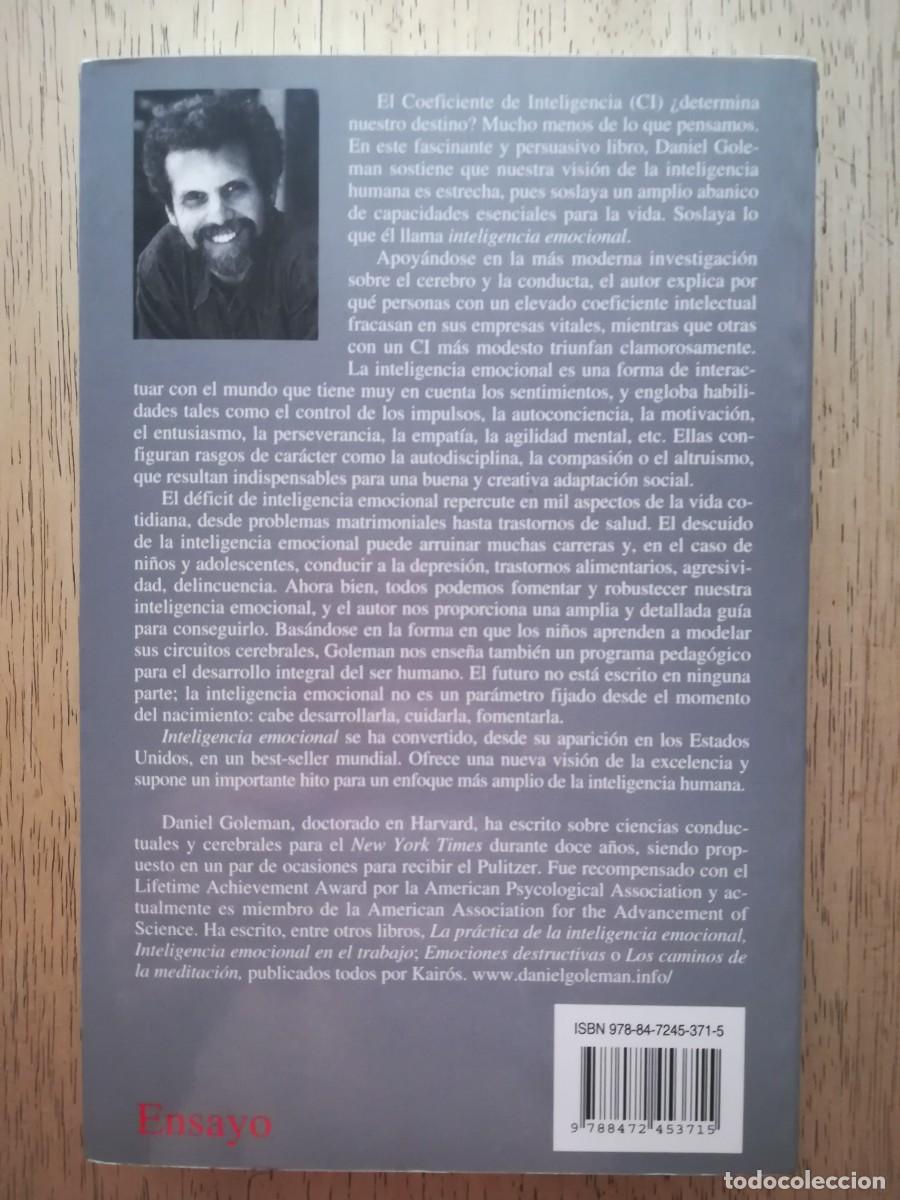 Libros de segunda mano: Inteligencia Emocional. Daniel Goleman - Foto 2
