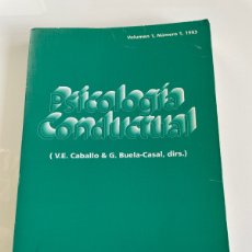 Libros de segunda mano: PSICOLOGÍA CONDUCTUAL 9 VOL. V E CABALLO G BUELA - CASAL SIGLO XXI EDITORES UNIVERSIDAD DE GRANADA