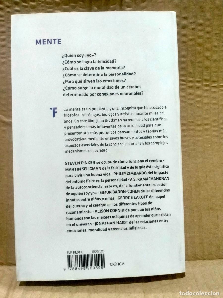 Libros de segunda mano: JOHN BROCKMAN (EDITOR). MENTE .CR&Iacute;TICA - Foto 3