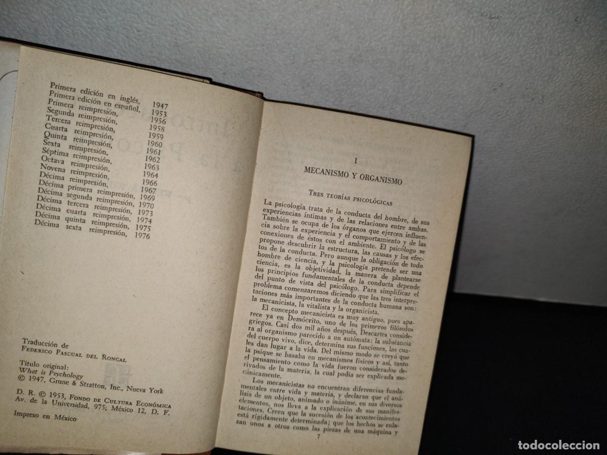 Libros de segunda mano: 191- INTRODUCCI&Oacute;N A LA PSICOLOG&Iacute;A - WERNER WOLFF - 1976 - Foto 6