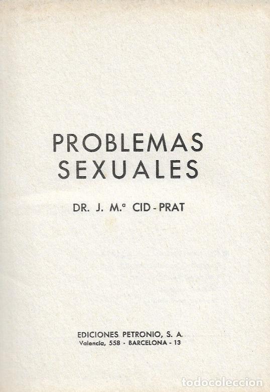 Libros de segunda mano: Problemas sexuales - Cid-Prat, J. M. - Foto 1