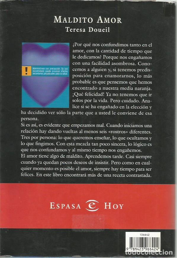 Libros de segunda mano: Maldito amor - Doueil, Teresa - Foto 2