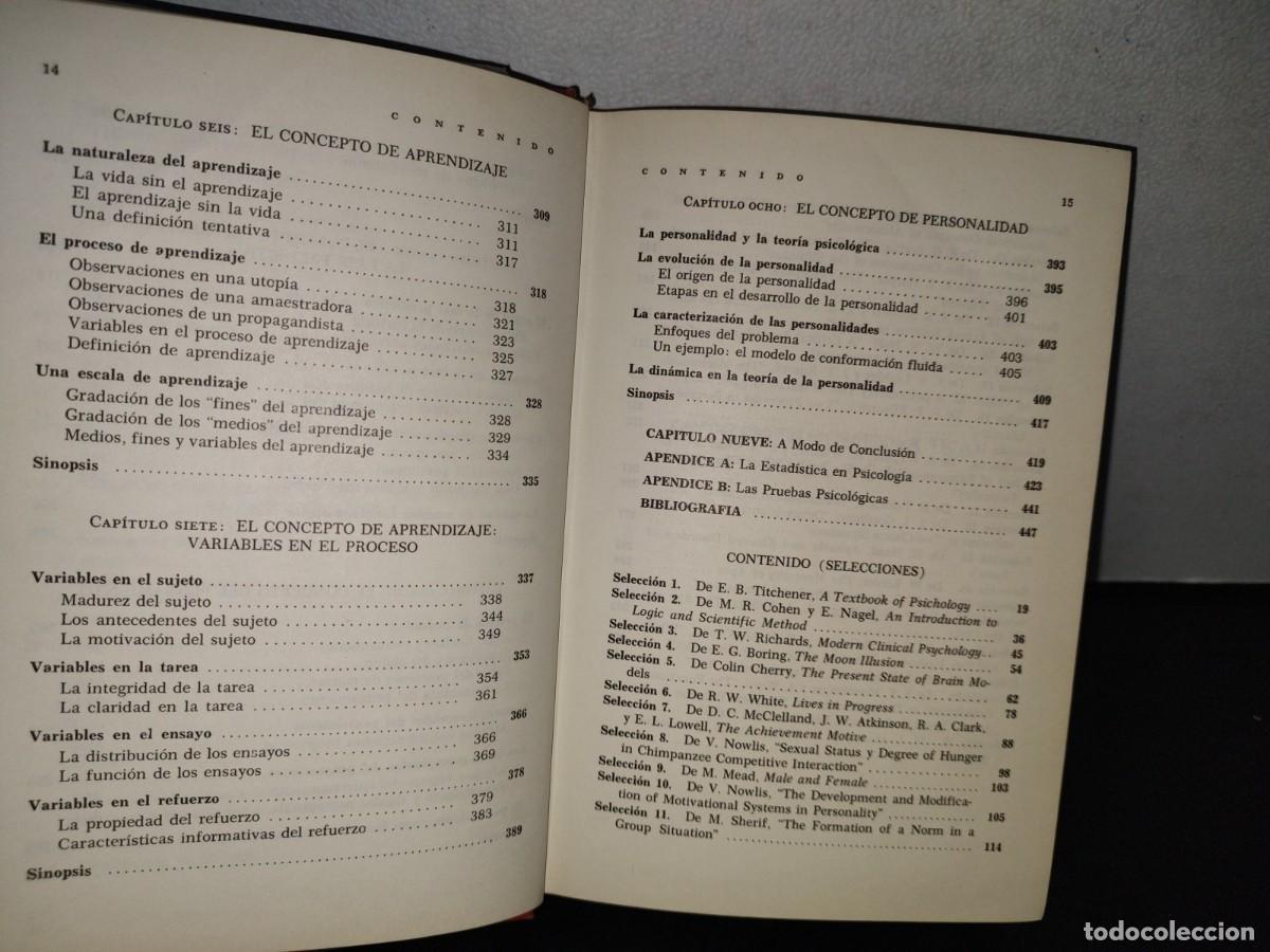 Libros de segunda mano: 78- INTRODUCCI&Oacute;N A LA PSICOLOG&Iacute;A - ROBERT S. HARPER - 1965 - Foto 8